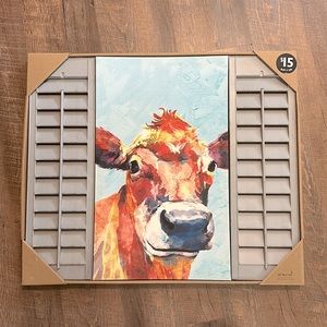 Cow canvas with shutters